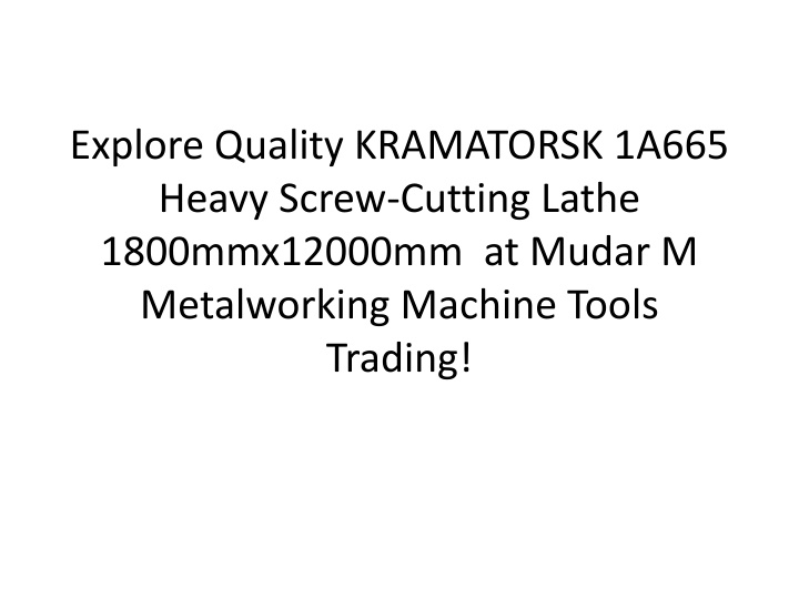 explore quality kramatorsk 1a665 heavy screw