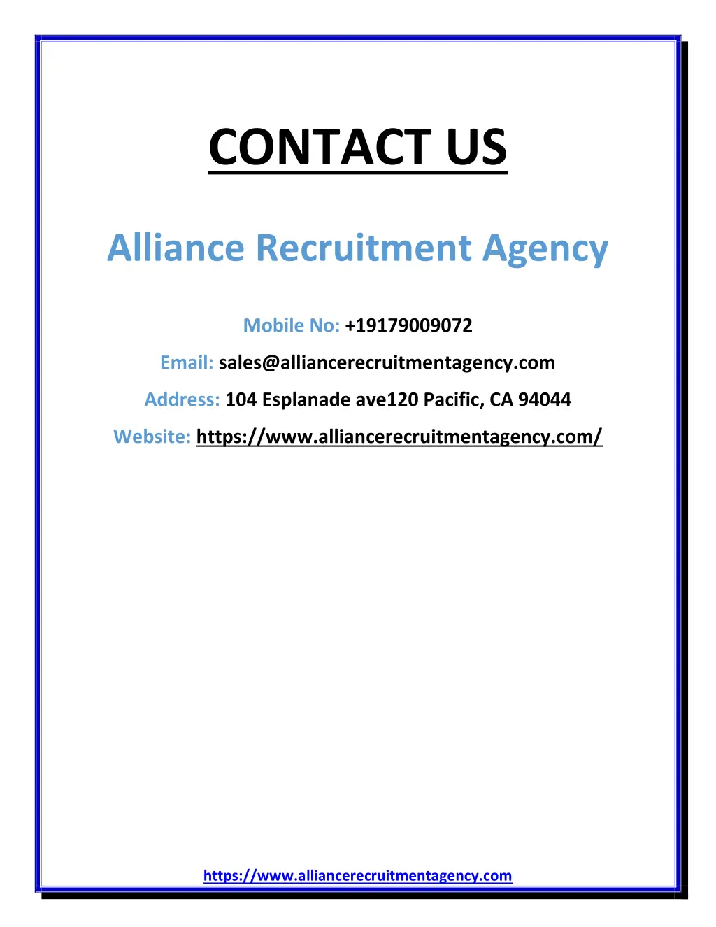 contact us