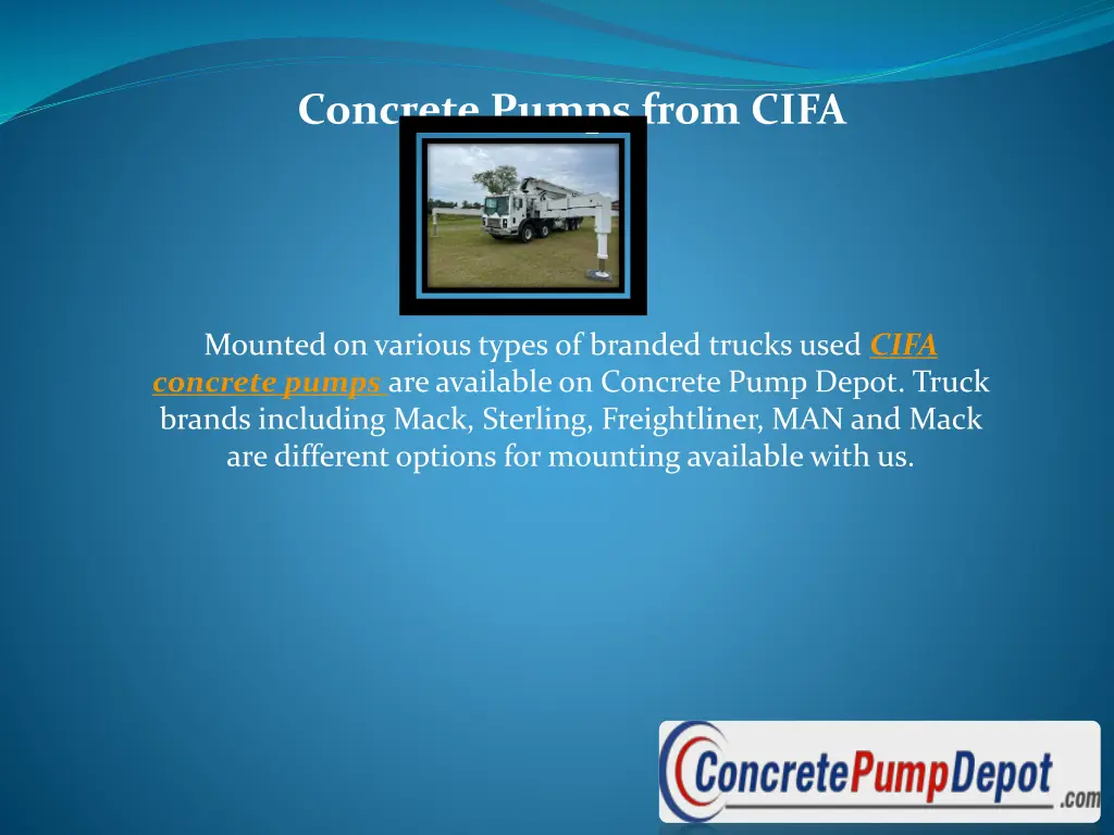 concrete pumps from cifa