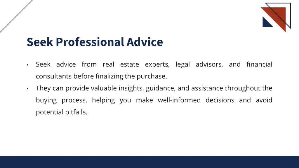 seek professional advice