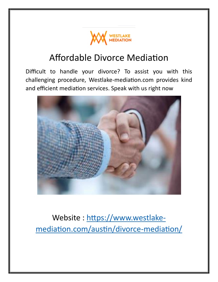 affordable divorce mediation