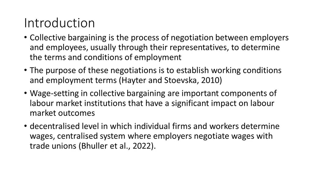 introduction collective bargaining is the process