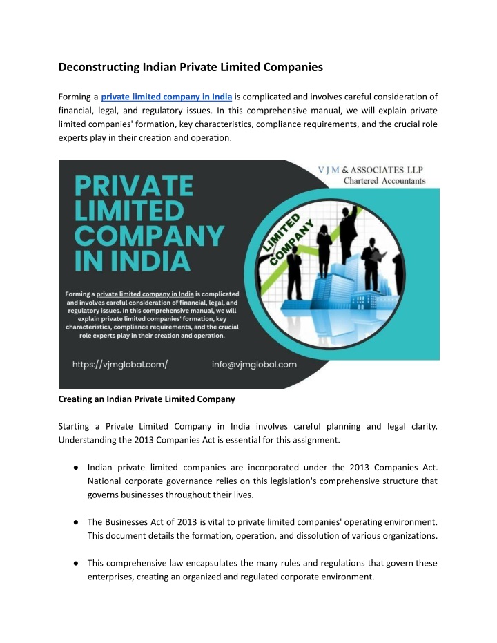 deconstructing indian private limited companies