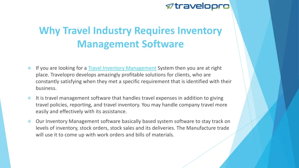 why travel industry requires inventory management
