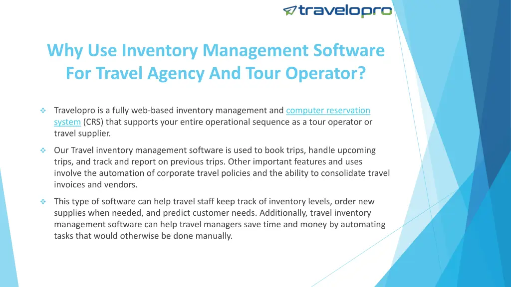 why use inventory management software for travel