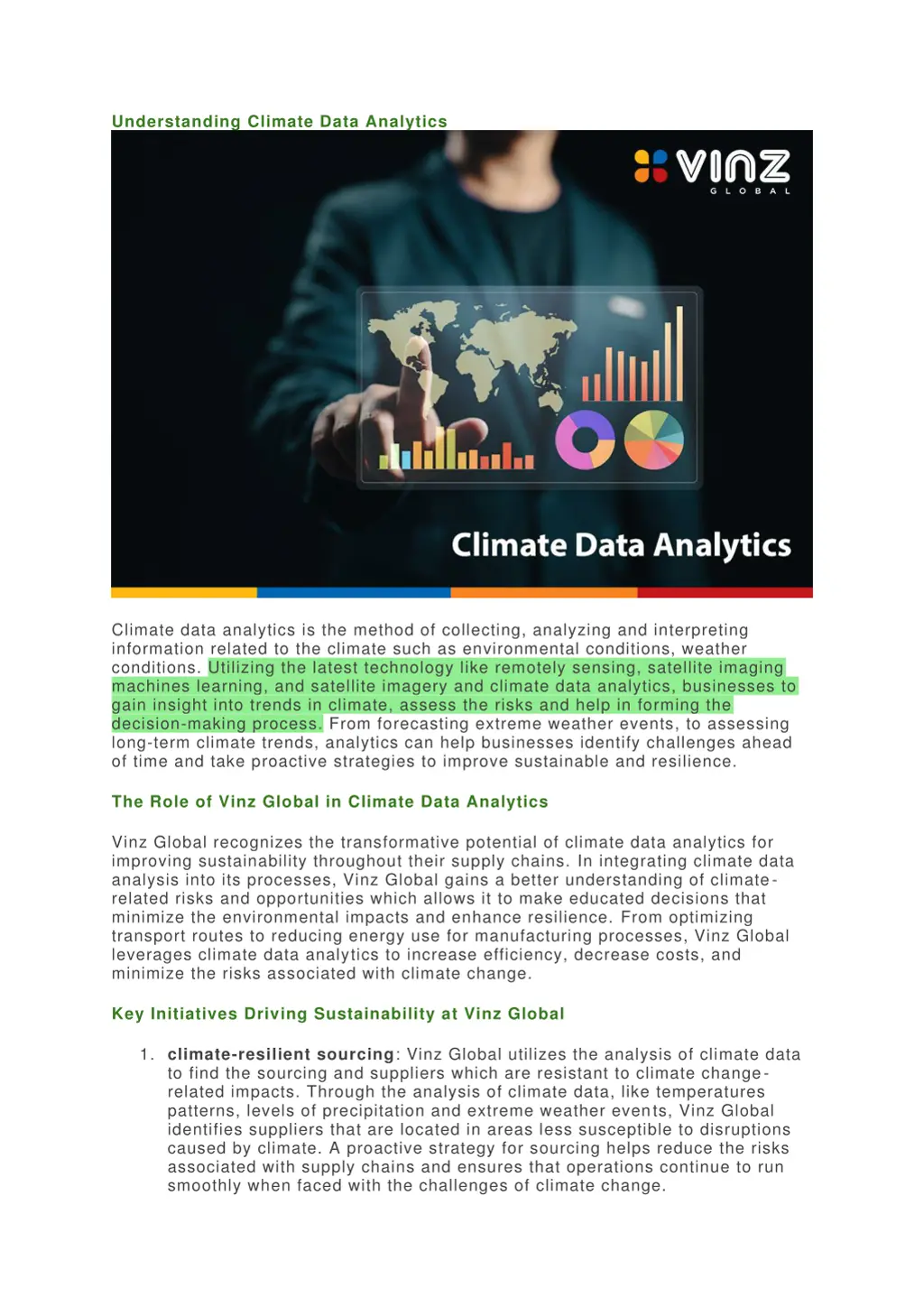 understanding climate data analytics