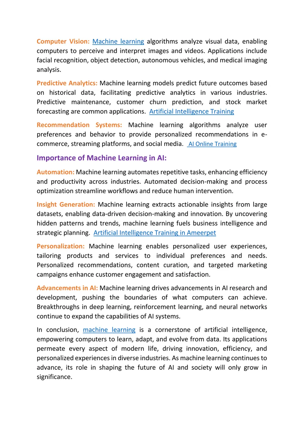 computer vision machine learning algorithms