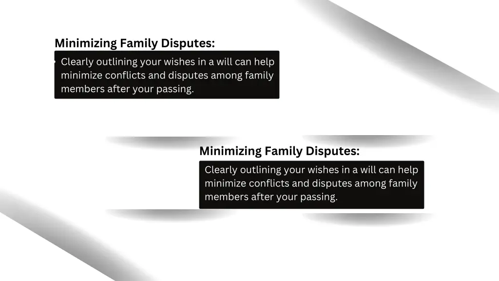 minimizing family disputes clearly outlining your