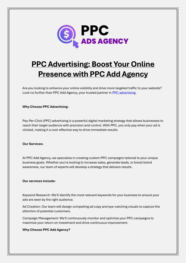 ppc advertising boost your online presence with