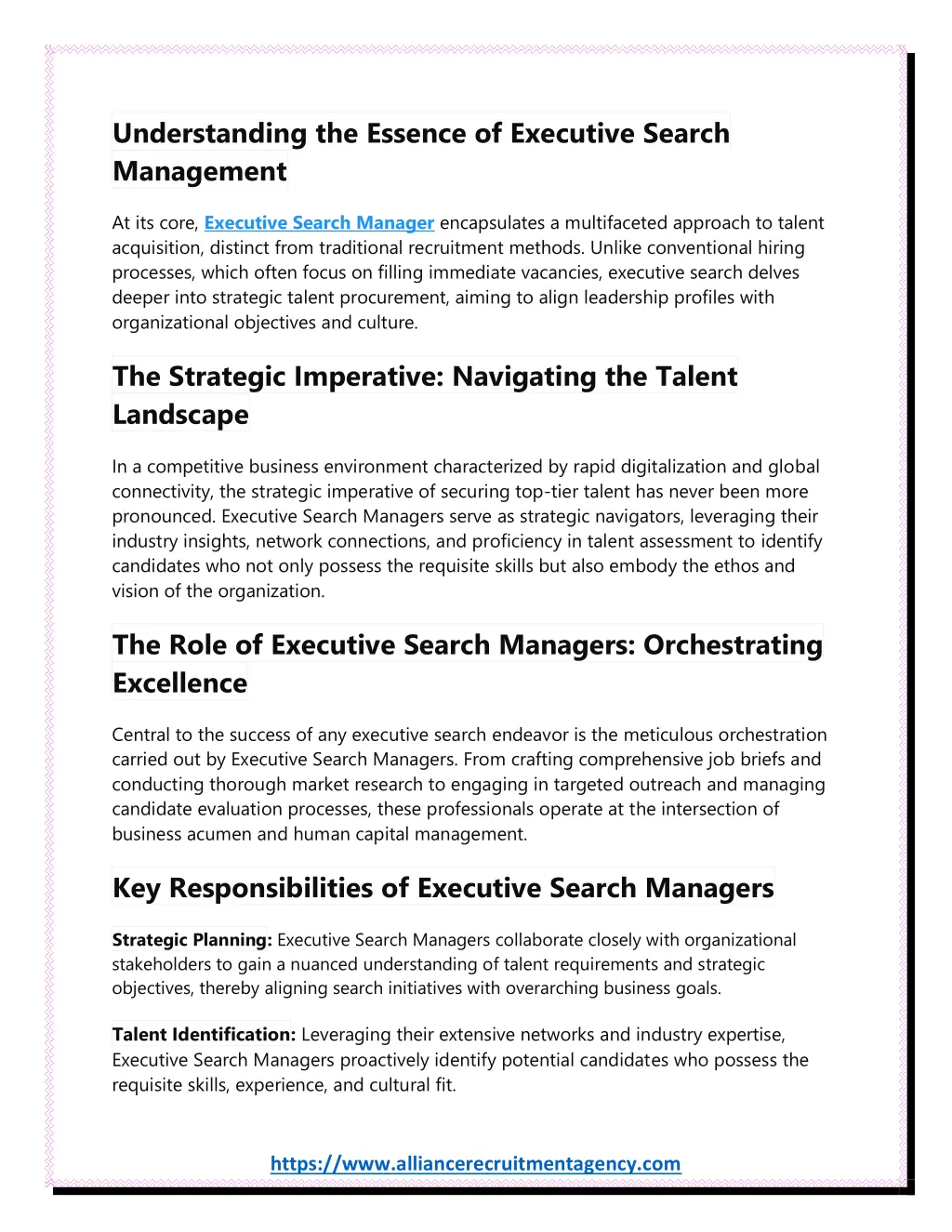 understanding the essence of executive search