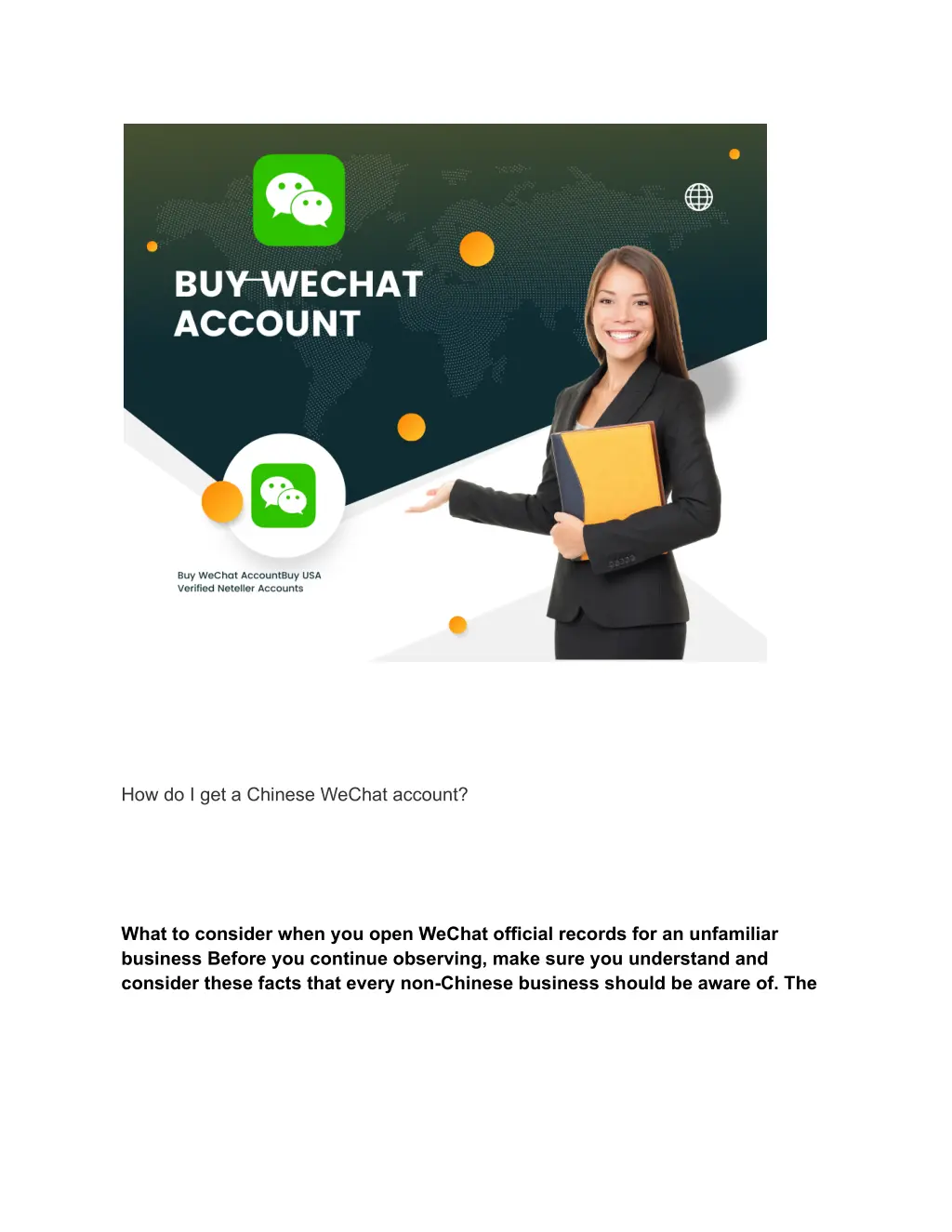 how do i get a chinese wechat account