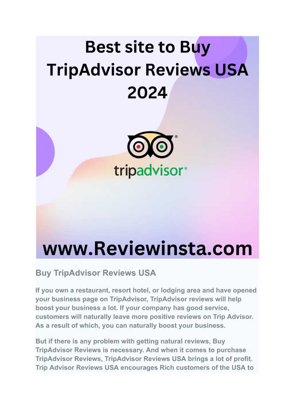 buy tripadvisor reviews usa 1