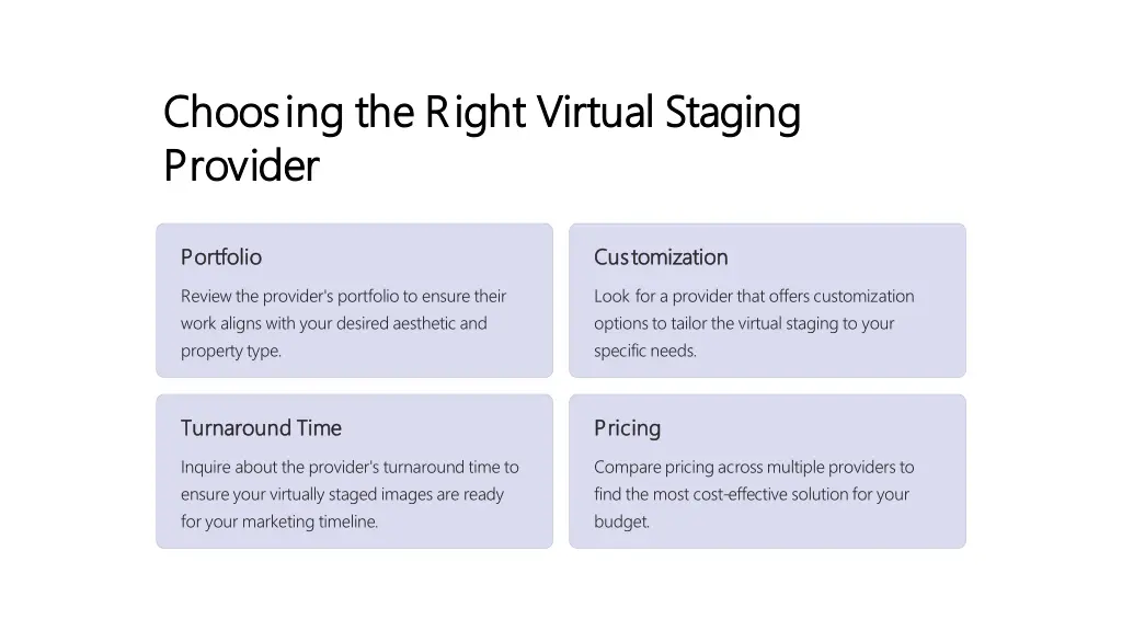 choosing the right virtual staging choosing