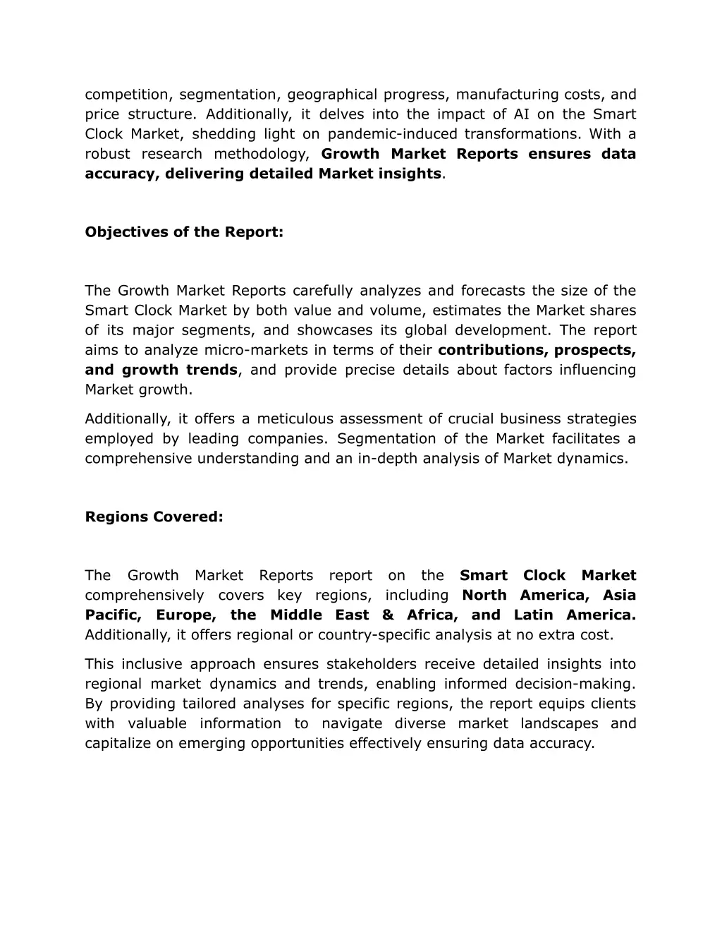 competition segmentation geographical progress