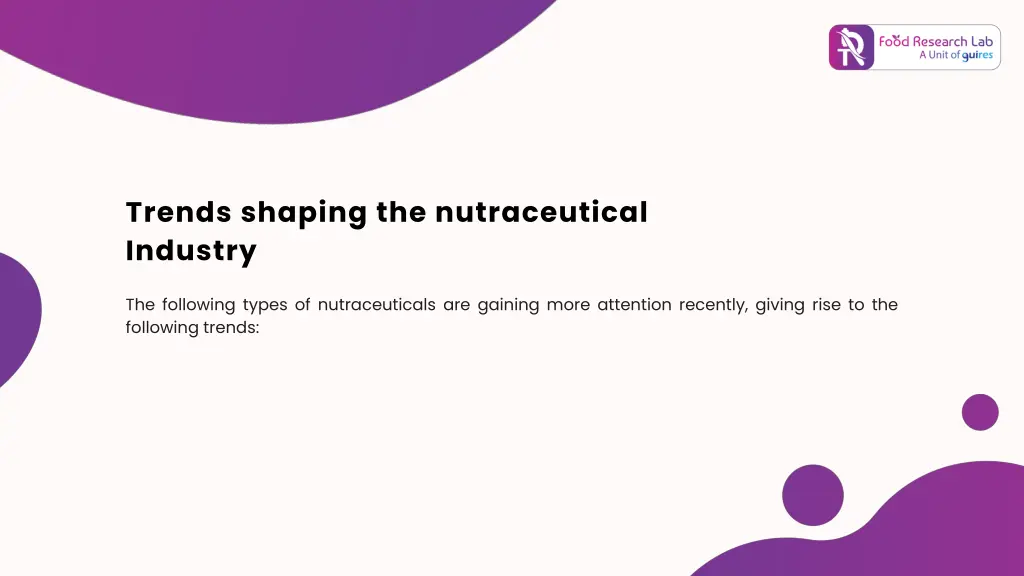 trends shaping the nutraceutical industry