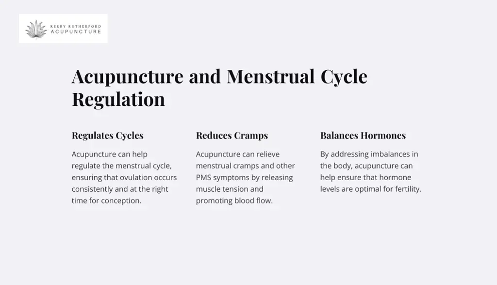 acupuncture and menstrual cycle regulation