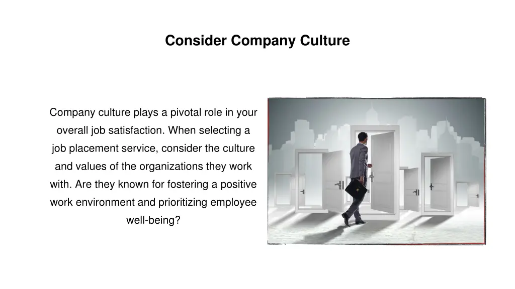 consider company culture