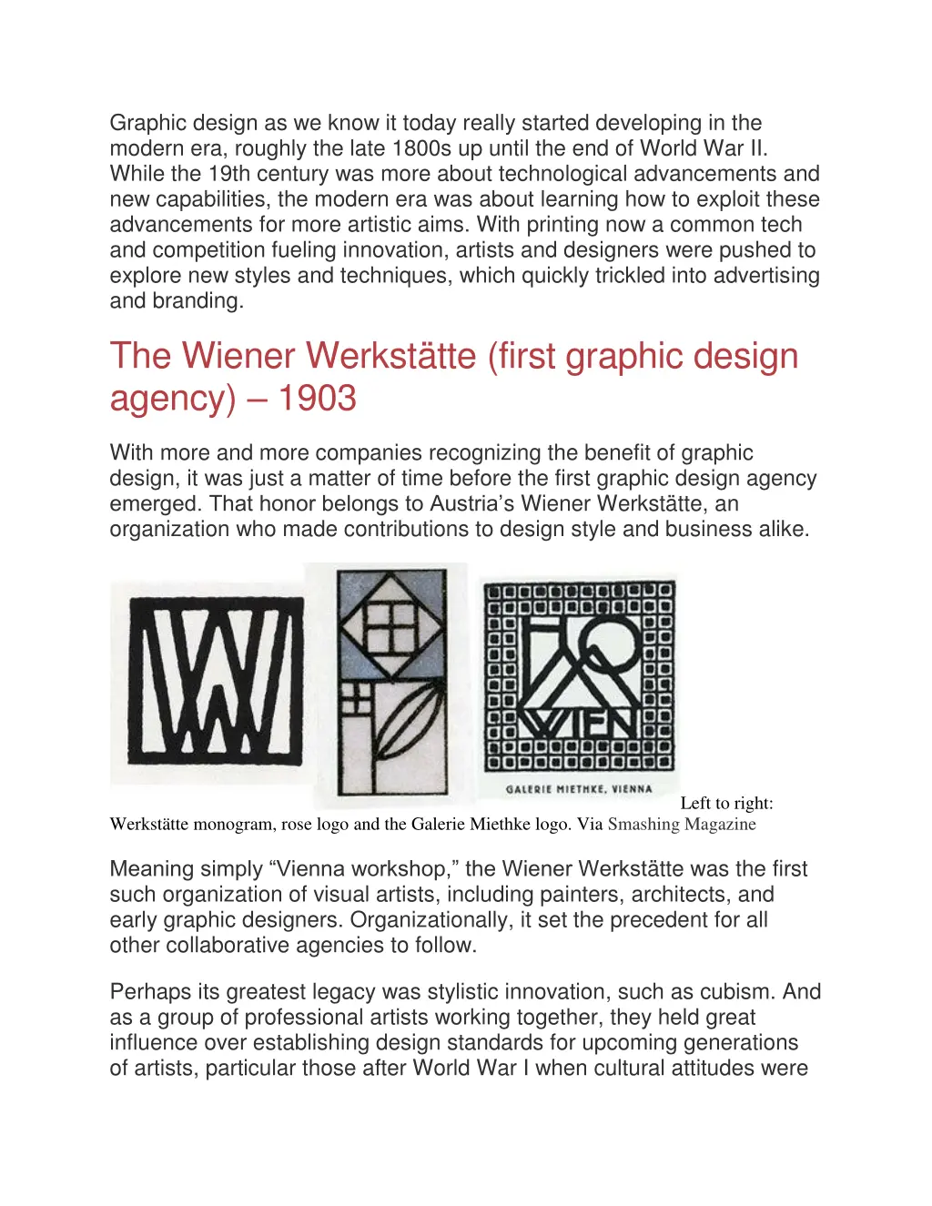 graphic design as we know it today really started