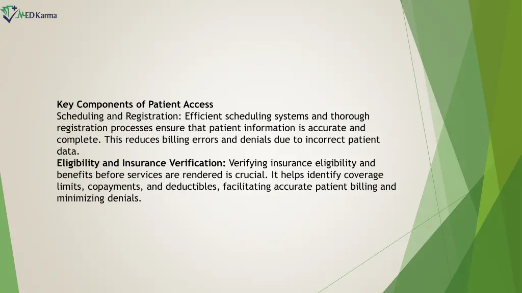 key components of patient access scheduling