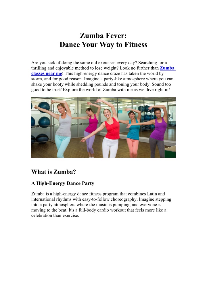 zumba fever dance your way to fitness