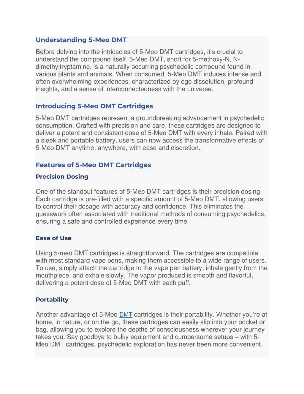 understanding 5 meo dmt