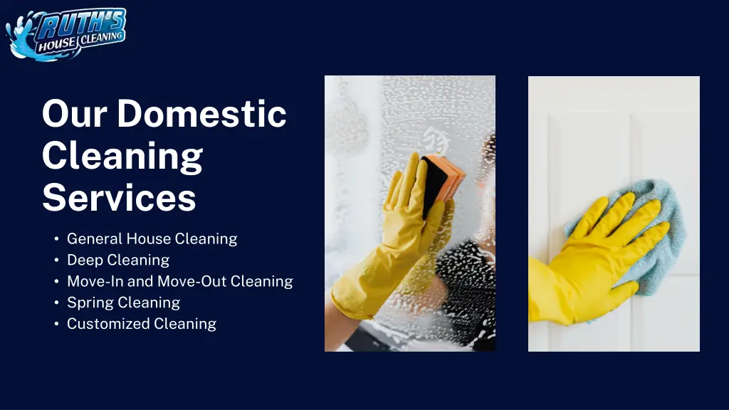 our domestic cleaning services