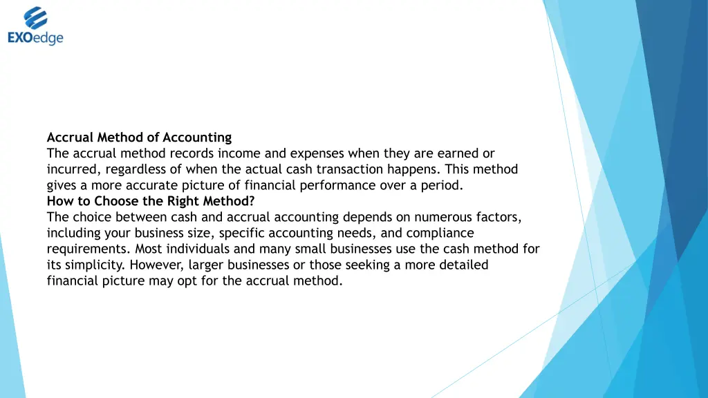 accrual method of accounting the accrual method