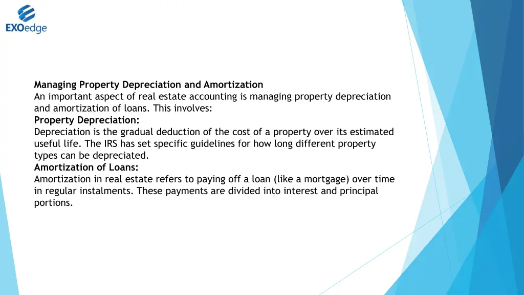 managing property depreciation and amortization