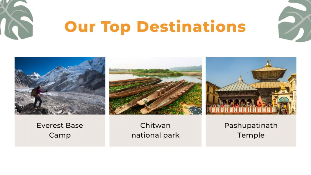 our top destinations