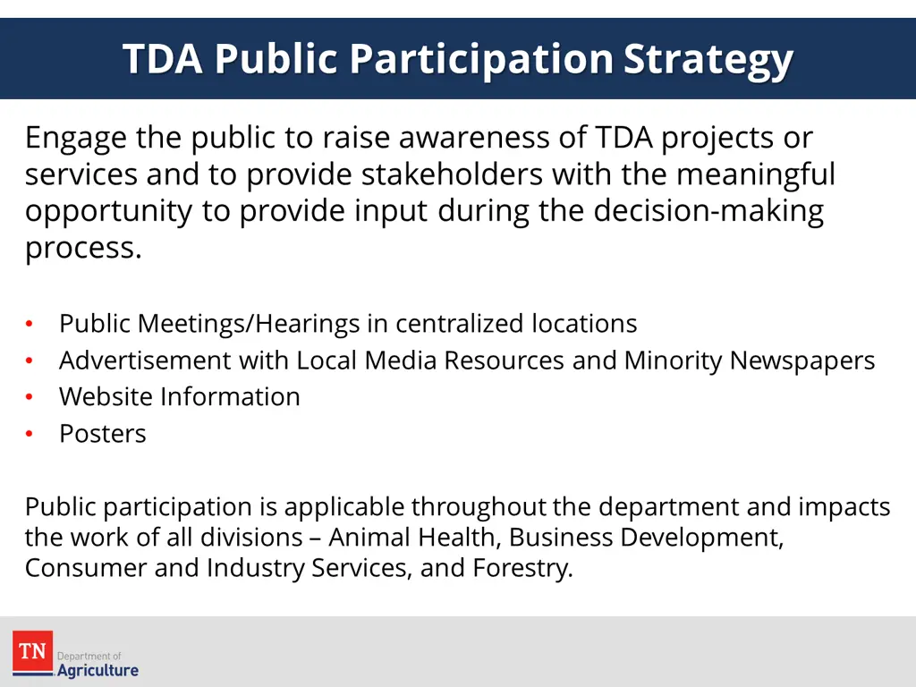 tda public participation strategy