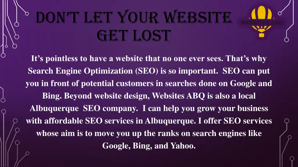 don t let your website get lost