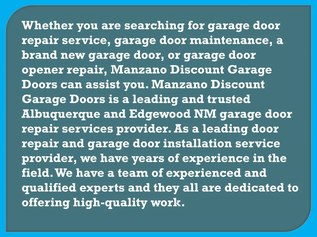 whether you are searching for garage door repair