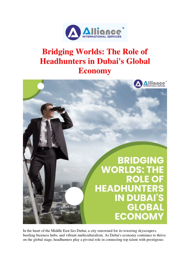 bridging worlds the role of headhunters in dubai