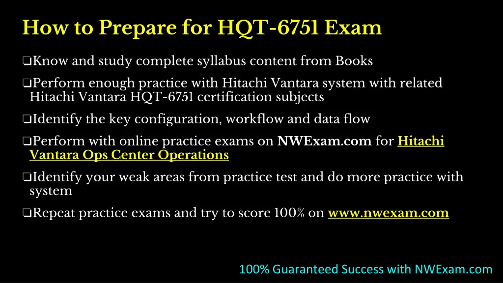 how to prepare for hqt 6751 exam