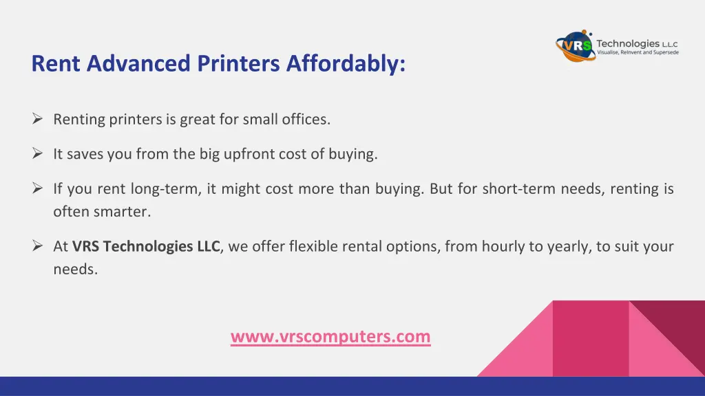 rent advanced printers affordably