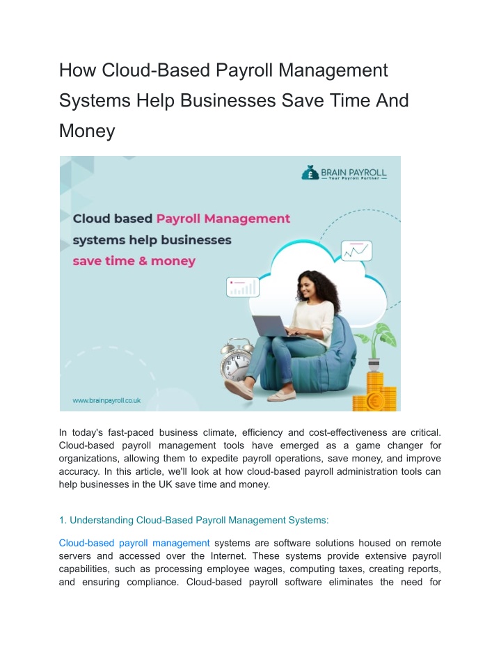 how cloud based payroll management systems help
