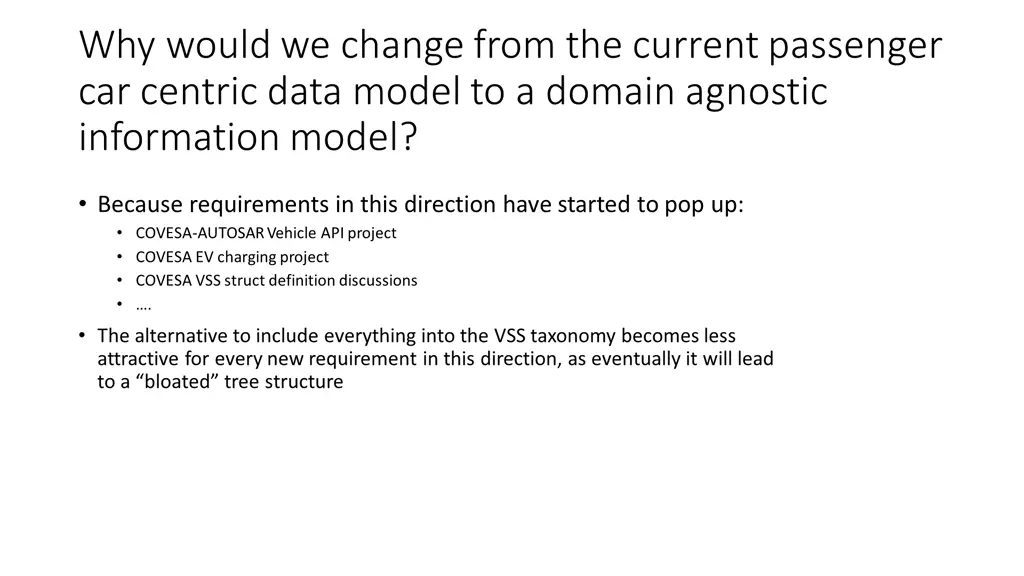 why would we change from the current passenger