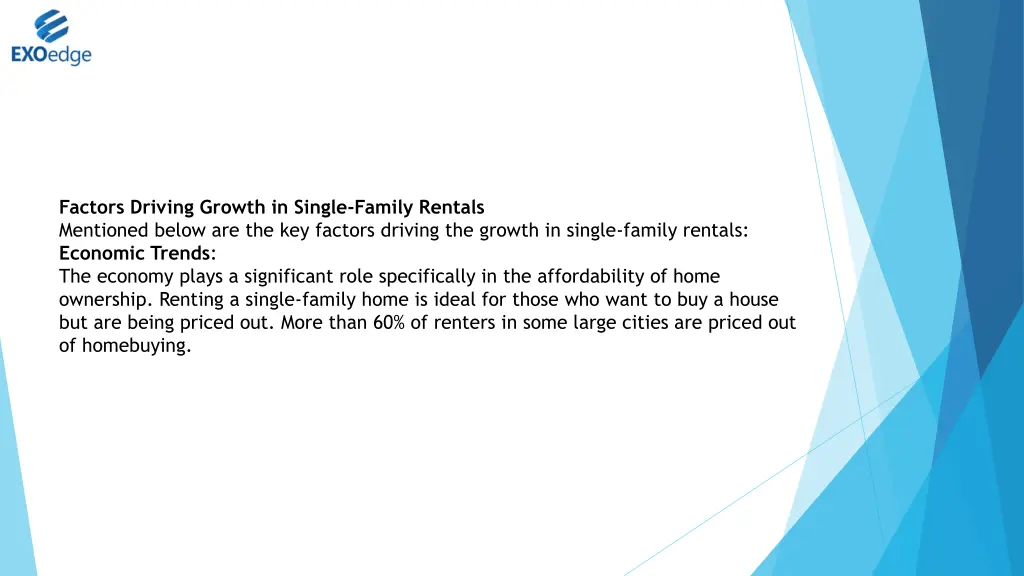 factors driving growth in single family rentals