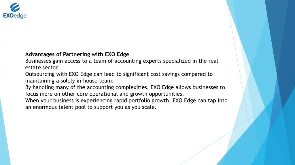 advantages of partnering with exo edge businesses