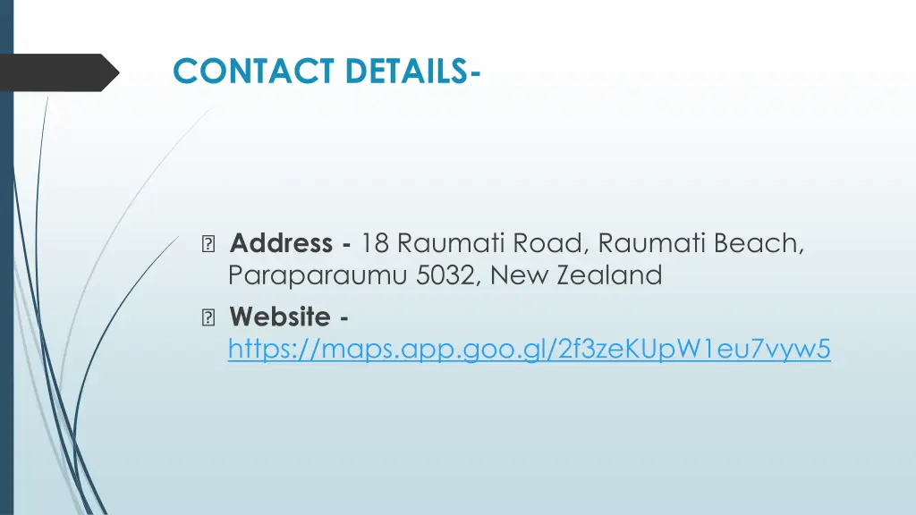 contact details