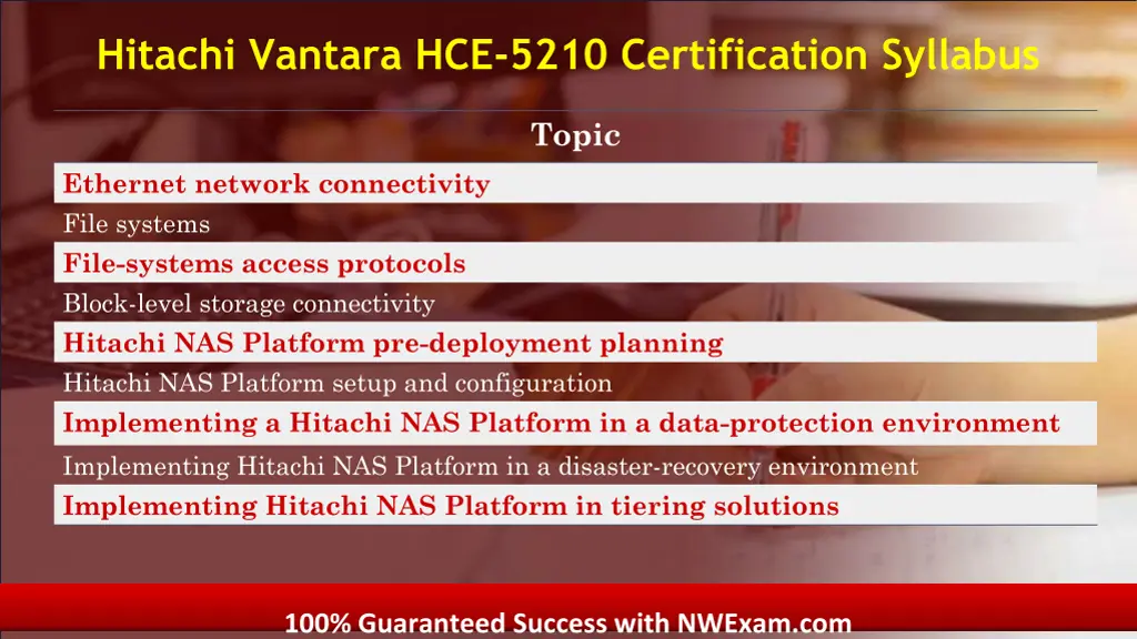 hitachi vantara hce 5210 certification syllabus