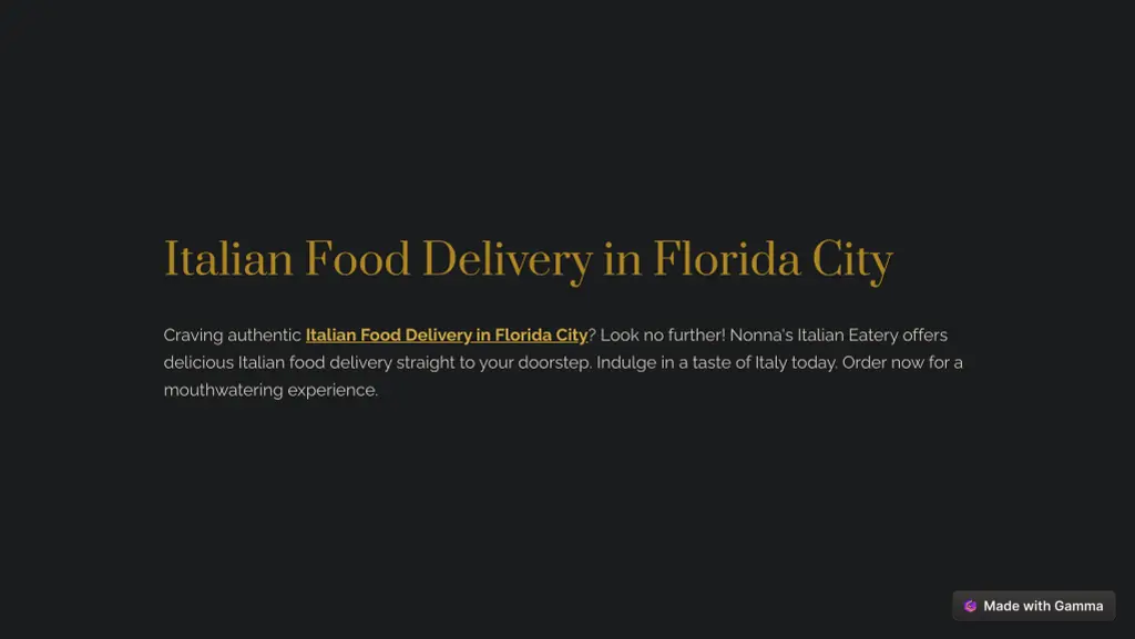 italian food delivery in florida city