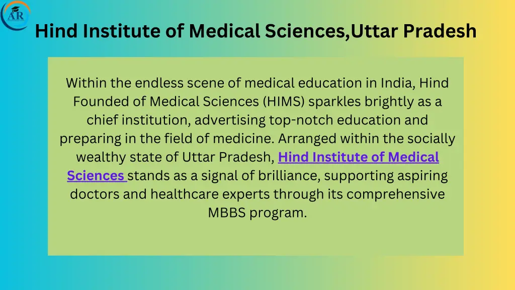 hind institute of medical sciences uttar pradesh