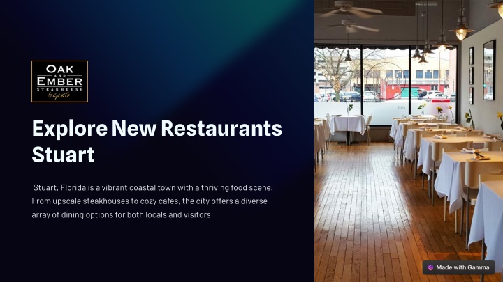 explore new restaurants stuart