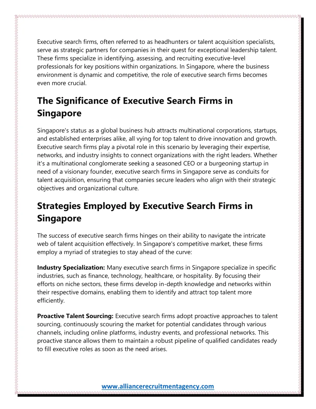 executive search firms often referred