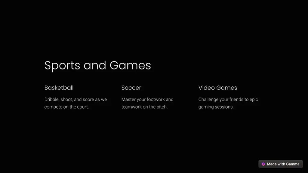 sports and games