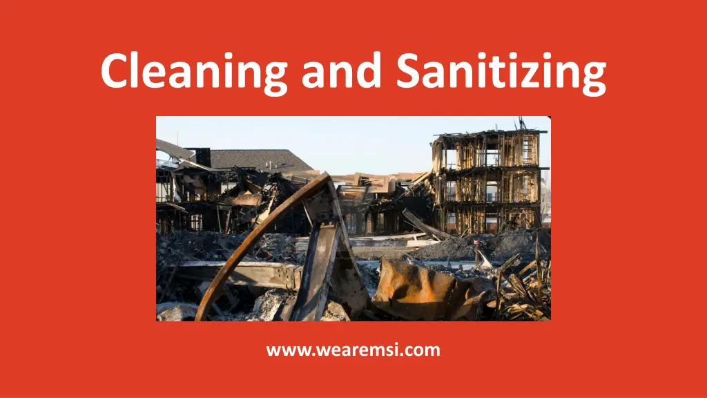 cleaning and sanitizing