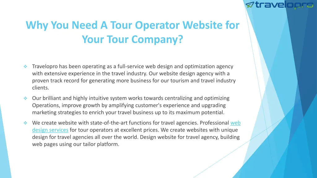 why you need a tour operator website for your