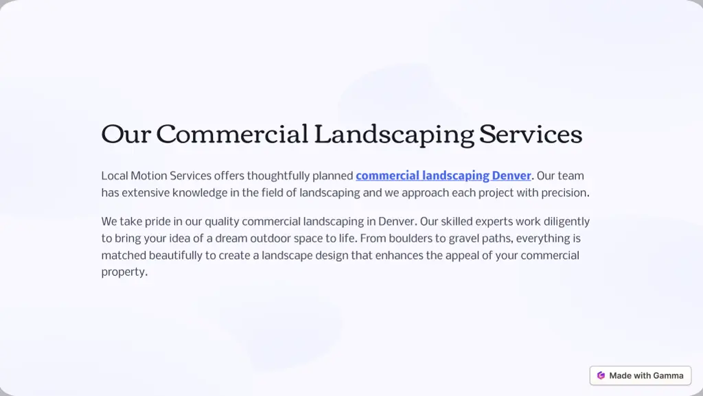 our commercial landscaping services