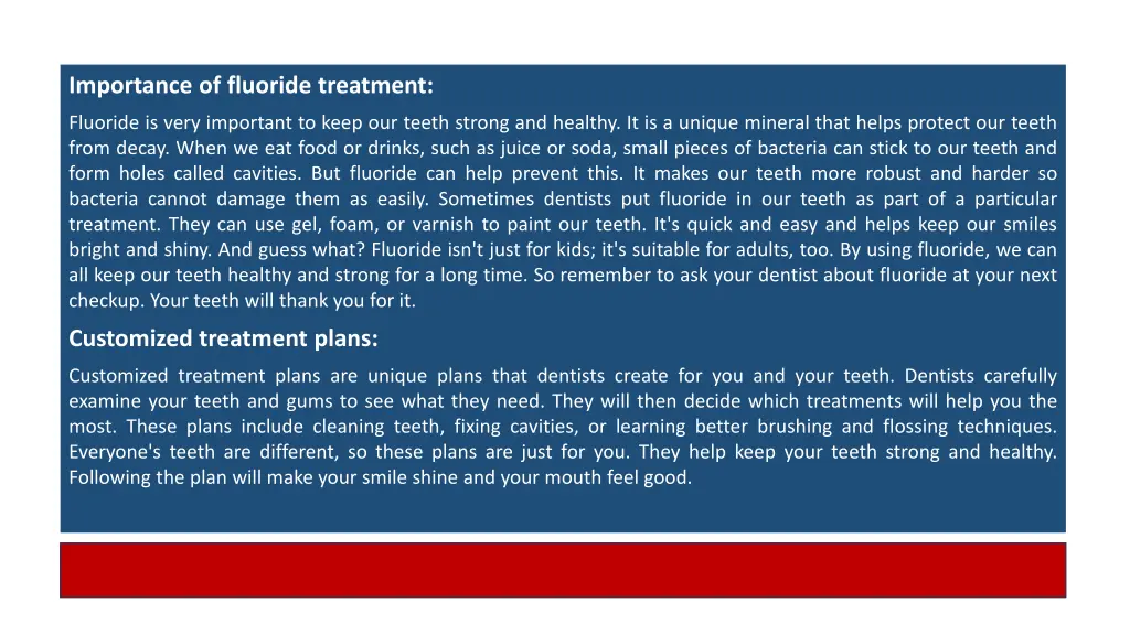 importance of fluoride treatment